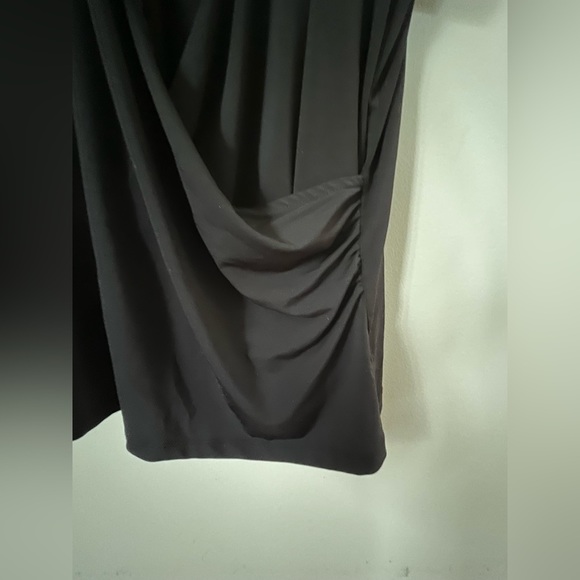 Liz Claiborne 3X women’s faux wrap top  black - Picture 3 of 6